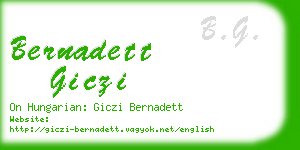 bernadett giczi business card